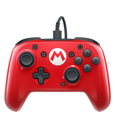 Геймпад проводной Faceoff Deluxe Pro Controller Super Mario Edition Зеленый/Красный (Switch)