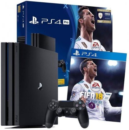   Sony PlayStation 4 Pro 1Tb Eur  +  FIFA 18 +  PS Plus 14  