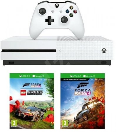   Microsoft Xbox One S 1Tb Rus  + Forza Horizon 4 + LEGO Speed Champion 