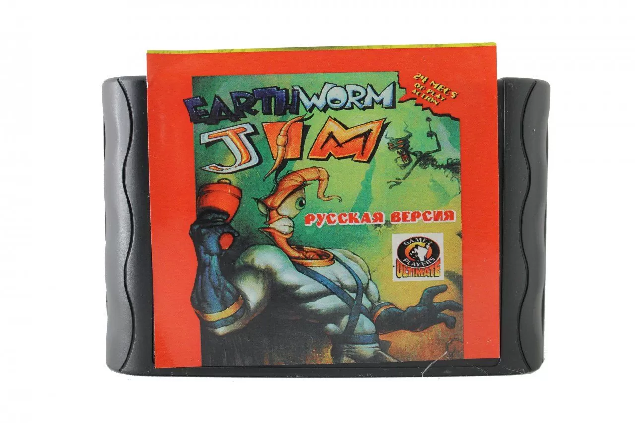 Купить картридж Червяк Джим (Earthworm Jim) Русская Версия (16 bit) для Сеги