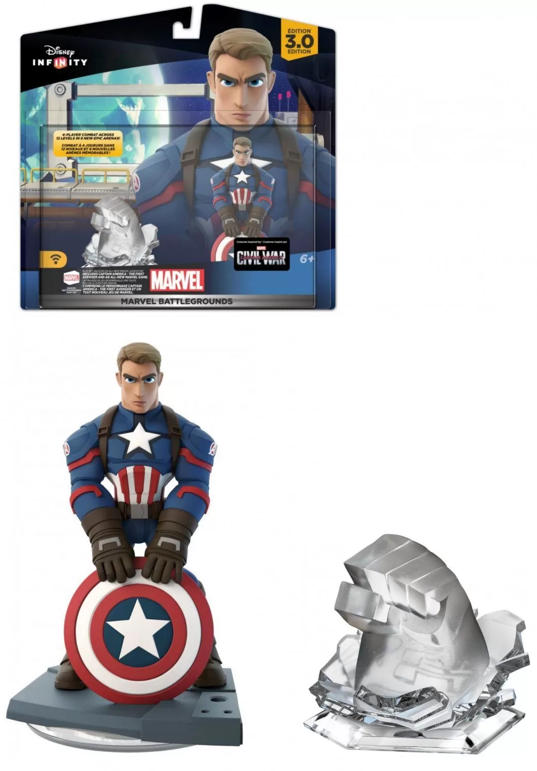 Disney. Infinity 3.0: Набор 1+1 Капитан Америка (Captain America), Локация  Боевая Арена Марвел (Marvel Battlegrounds)