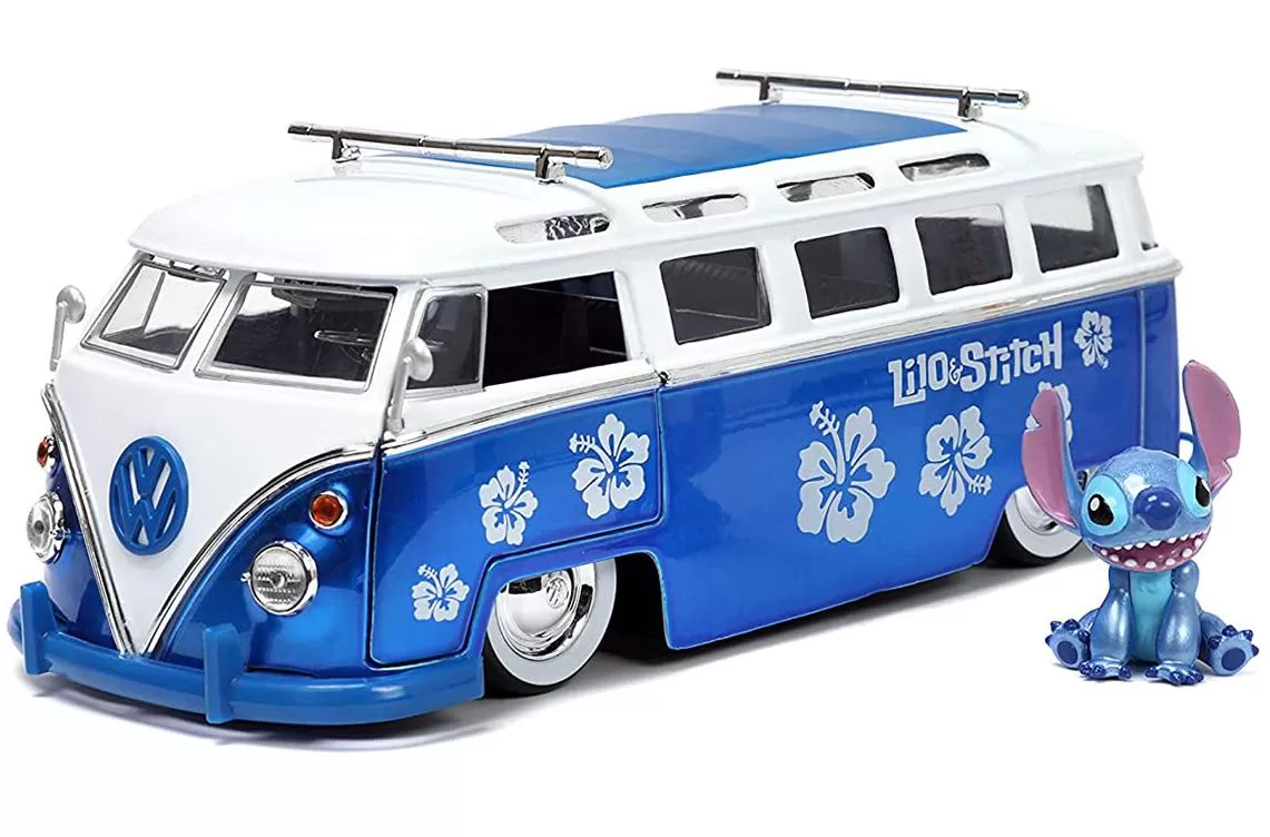 Купить модель машинки с фигуркой jada toys: машинка автобус фольксваген т1  (volkswagen t1 bus) + фигурка стич (stitch) (31992) 7 см в Москве в  каталоге интернет магазина NextGame - сравнение, характеристики, цены,  доставка