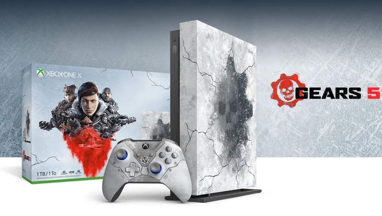 Игровая приставка Microsoft Xbox One X 1Tb Gears 5 Limited Edition + Gears  of War: Ultimate Edition + Gears 2, 3, 4 (Gears of War 2, 3, 4) + Gears 5  ...