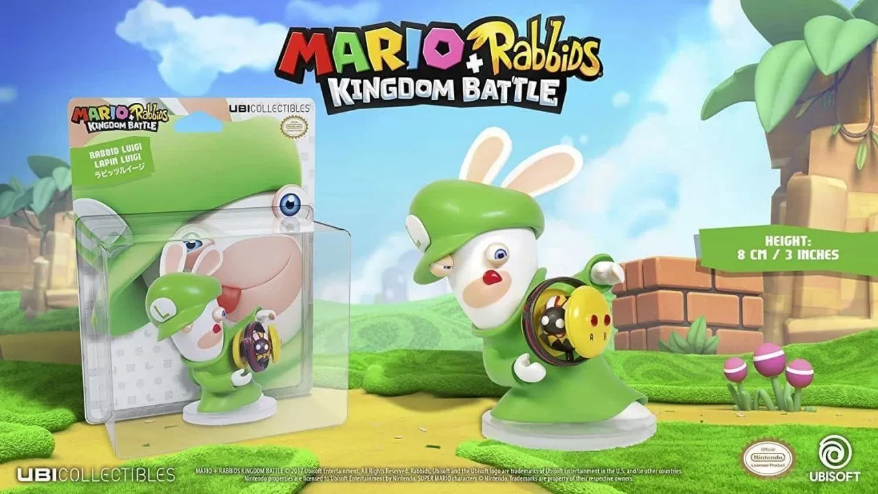 Фигурка Ubisoft: Кролик Луиджи (Rabbid Luigi) Mario + Rabbids Kingdom  Battle (Битва За Королевство) 8 см