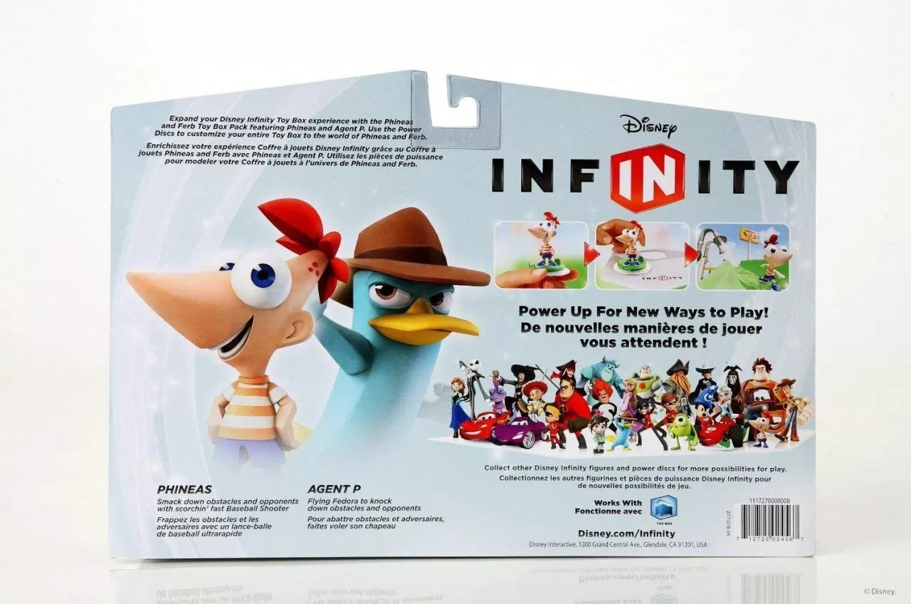 Disney. Infinity 1.0 Набор 2 персонажа Финес (Phineas), Агент Пи (Agent P)  Финес и Ферб (Phineas and Ferb) + 2 Жетона купить в Москве по цене 1 850 р  в каталоге интернет