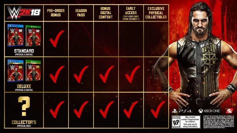 WWE 2K18 Deluxe Edition PS4 3 070 NextGame