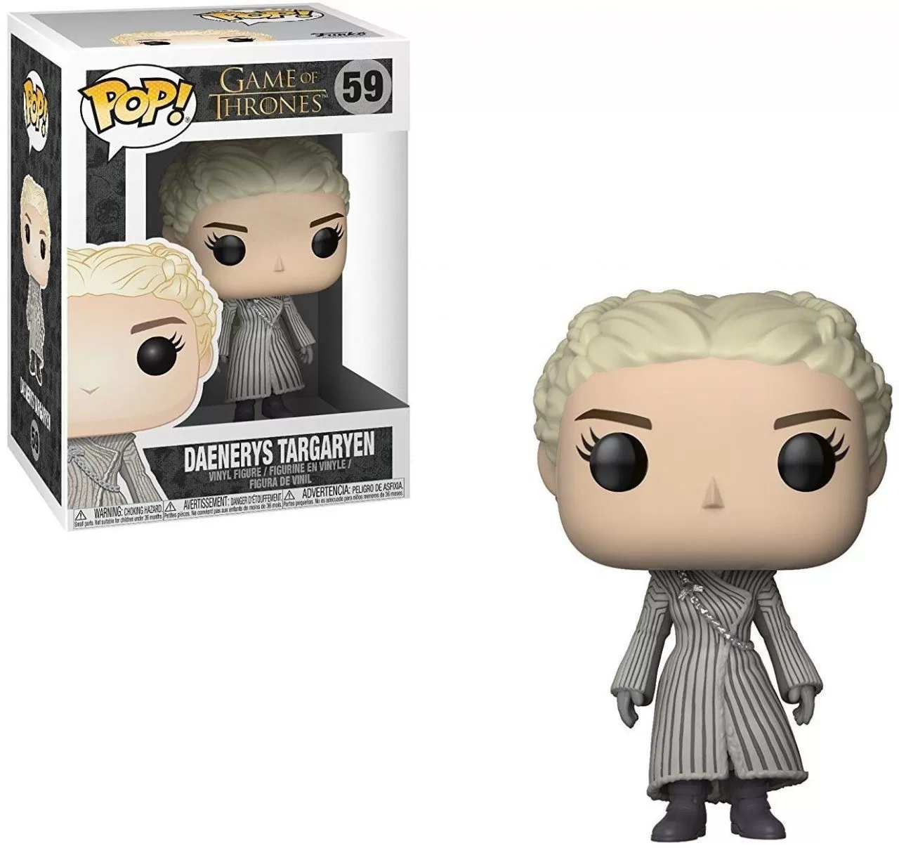 Фигурка Funko POP! Vinyl: Дайнерис в белом пальто (Daenerys White Coat)  Игра престолов Серия 8 (Game of Thrones S8) (28888) 9, 5 см