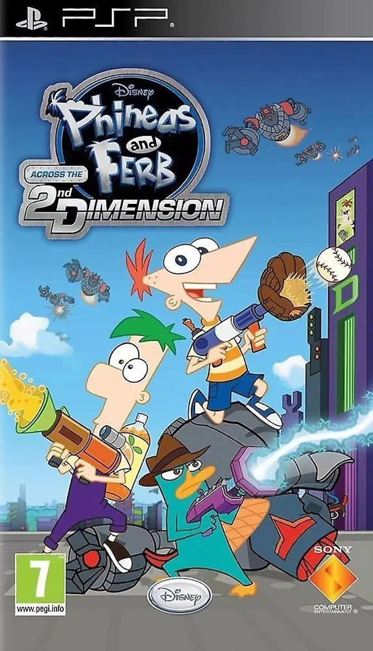 Видеоигра Финес и Ферб. Покорение 2-го измерения (Phineas and Ferb Across  the 2nd Dimension) Русская Версия (PSP) USED Б/У