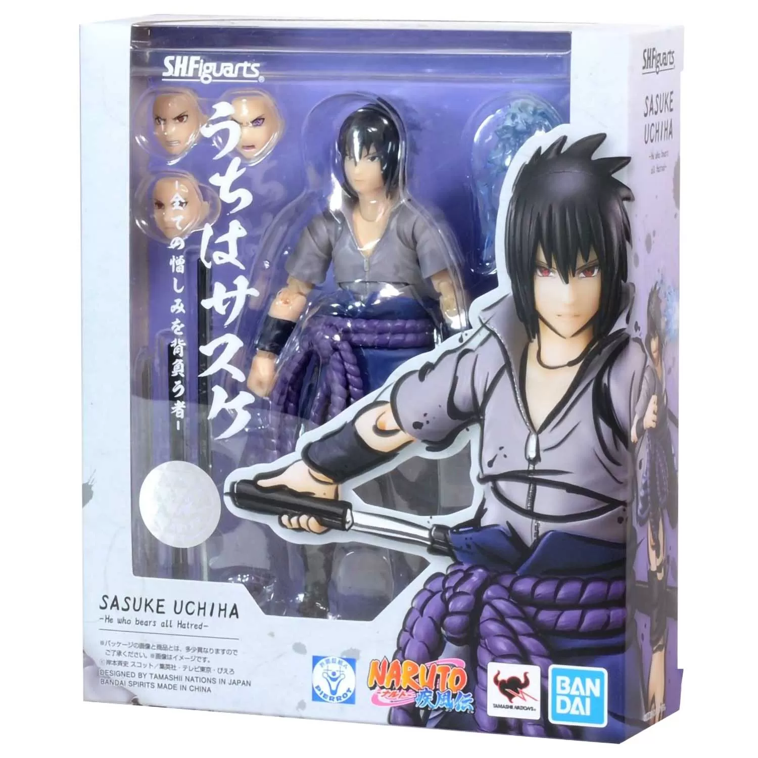 Фигурка Bandai Tamashii Nations S.H.Figuarts: Саске Учиха Тот, Кто несет  всю ненависть (Sasuke Uchiha He Who Bears All Hatred) Наруто: Ураганные  хроники (Naruto Shippuden) (4573102634504) 14,5 см купить в Москве по цене