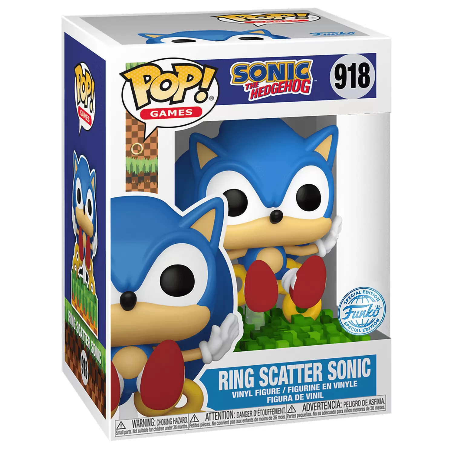 Фигурка Funko POP! Games: Соник Кольцо Разброса (Ring Scatter Sonic (Exc))  Ежик Соник (Sonic the Hedgehog) ((918) 71557) 9,5 см купить в Москве по  цене 2 760 р в каталоге интернет магазина «