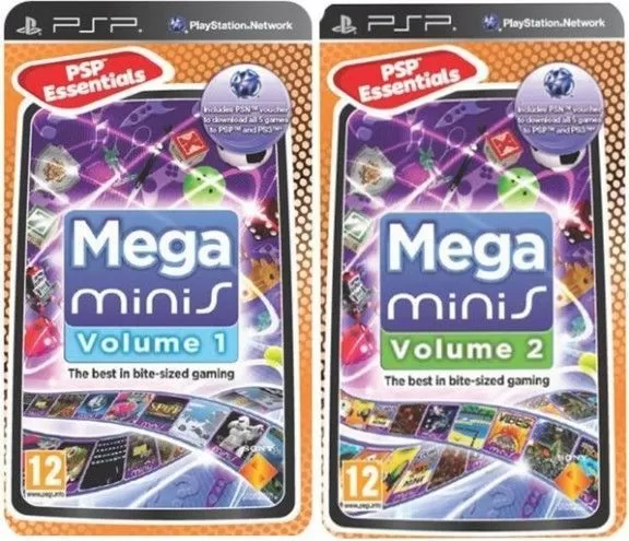 Mega mini gaming. Mega Minis Volume 1. Mega Minis Volume 2. Мега Минис PSP. Мега комплект.
