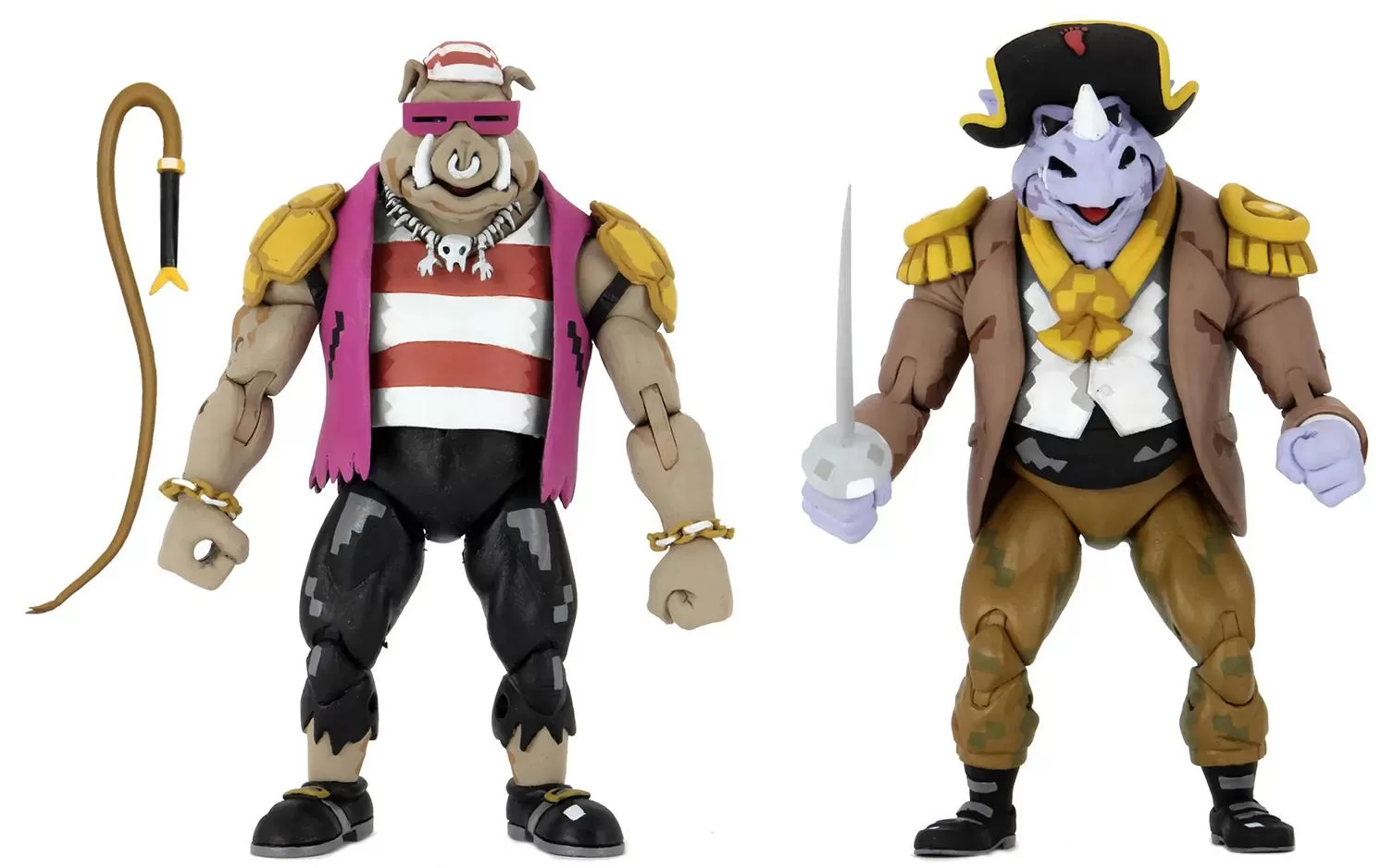 Персонажи фильмов Набор из двух фигурок NECA: Бибоп и Рокстеди Пираты  (Bebop & Rocksteady Pirate) Черепашки-ниндзя (Teenage Mutant Ninja Turtles)  ...