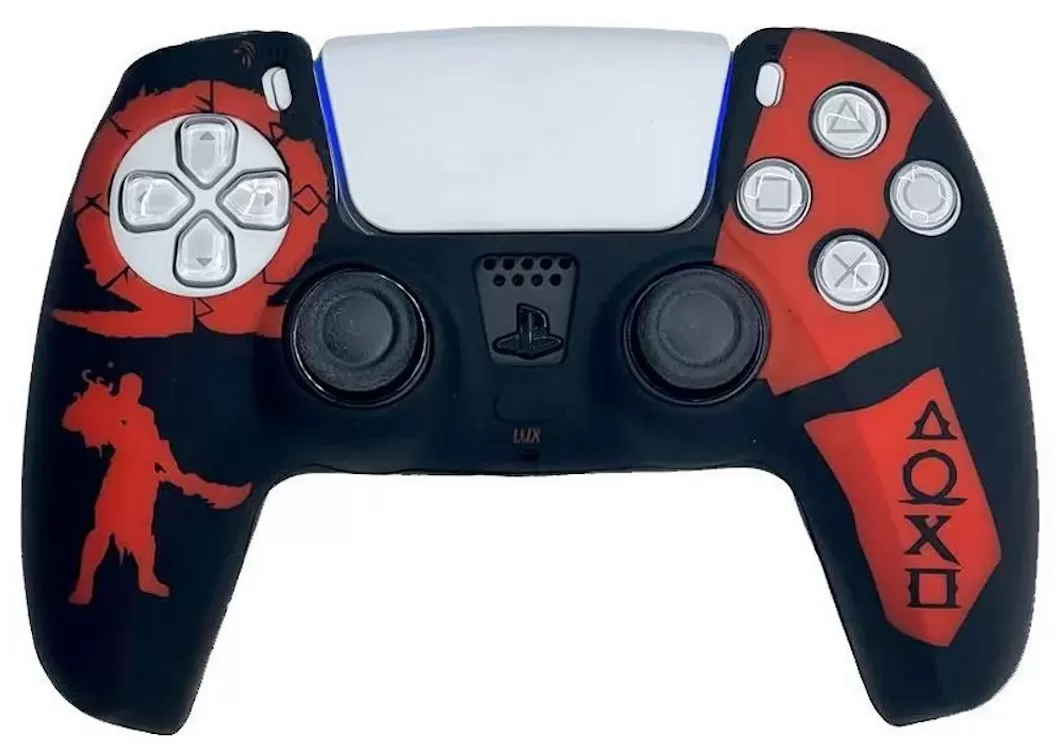 Купить защитный силиконовый чехол silicone case for controller playstation  dualsense god of war ragnarok (black-red) черно-красный (ps5) по цене 1 290  р в Москве в каталоге интернет магазина NextGame - характеристики,  сравнение,