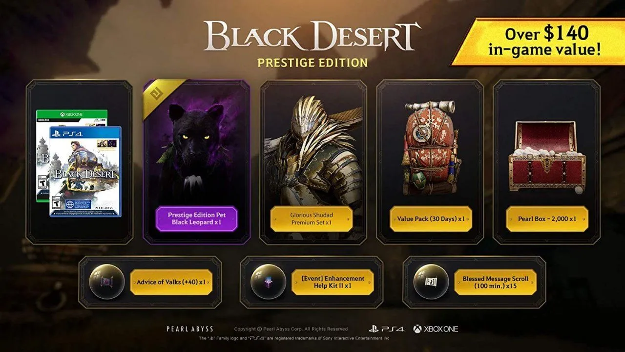 Black Desert Prestige Edition (Xbox One/Series X) купить в Москве по цене 1  630.00 р в каталоге интернет магазина «NextGame» - характеристики,  сравнение, описание, скидки, доставка