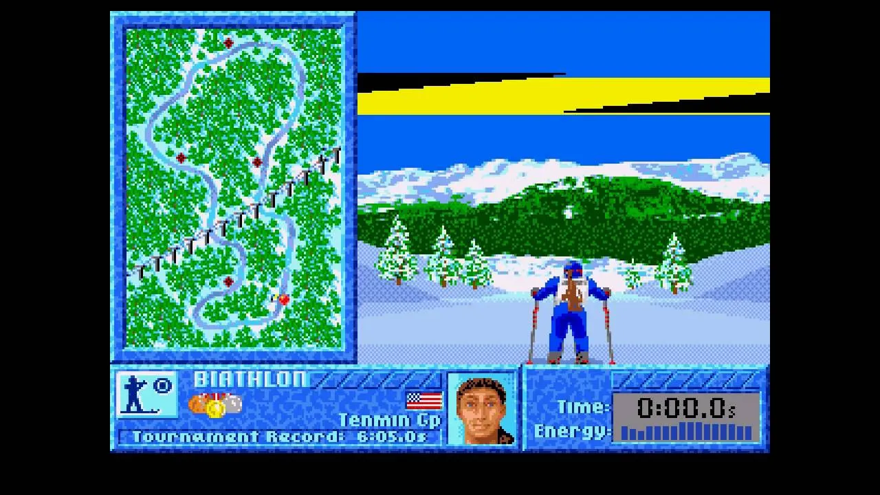 Купить картридж Зимние Олимпийские игры (Winter Challenge) (16 bit) для Сеги