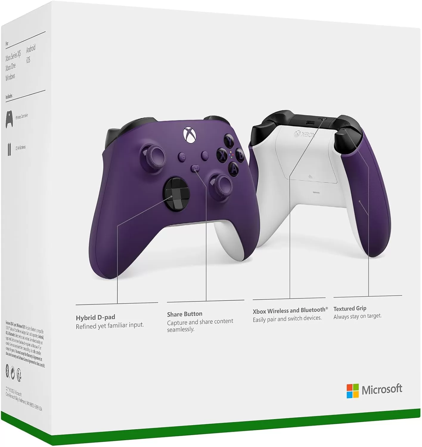 Купить Геймпад беспроводной Microsoft Xbox Wireless Controller Astral  Purple (Астральный фиолетовый) (QAU-00069) Оригинал (Xbox One/Series  X/S/PC) для Microsoft Xbox One в Москве - NextGame