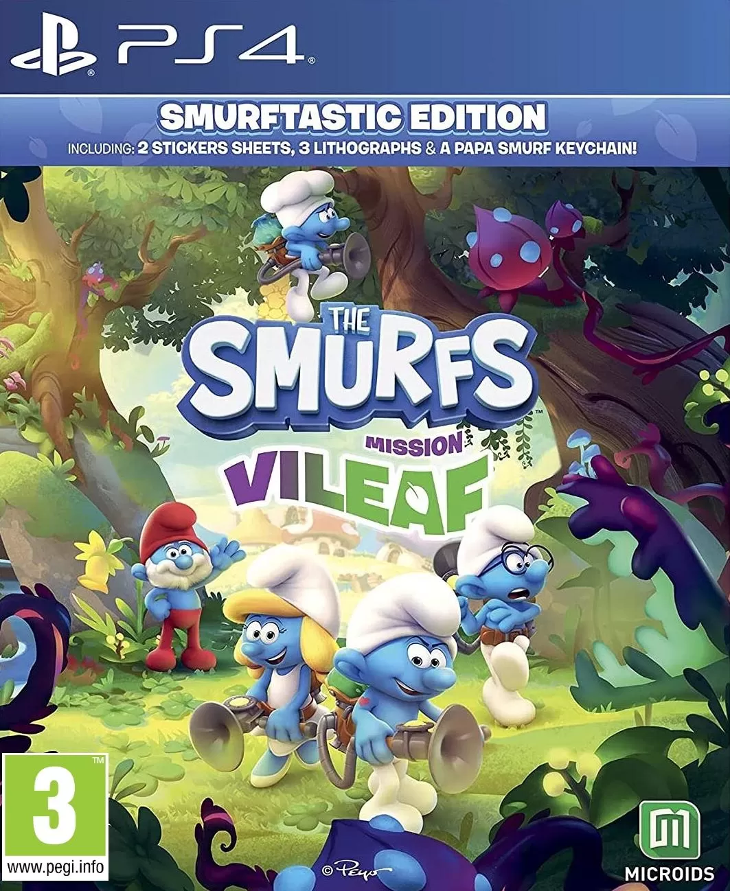 Видеоигра The Smurfs (Смурфики): Операция «Злолист» (Mission Vileaf)  Смурфастическое издание (Smurftastic Edition) Русская Версия (PS4/PS5)