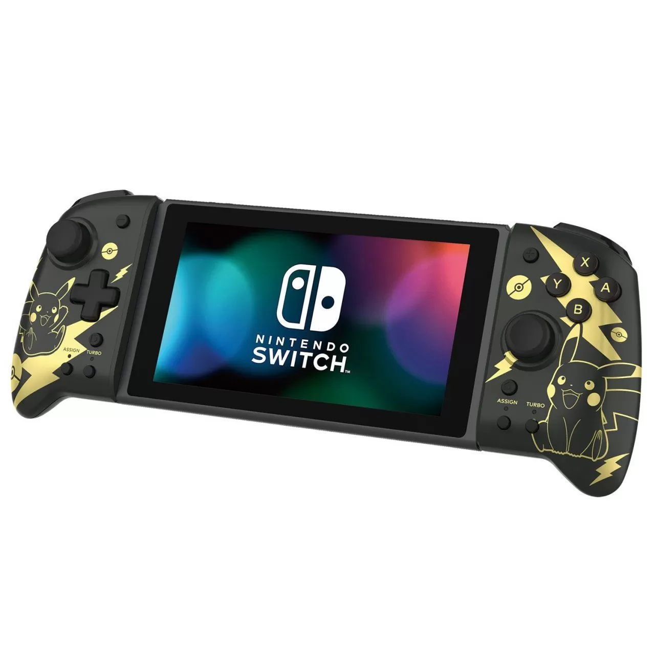 Набор из 2-х контроллеров Joy-Con Split pad pro Пикачу Черный и Золотой  (Pikachu Black & Gold) Hori (NSW-295U) (Switch)