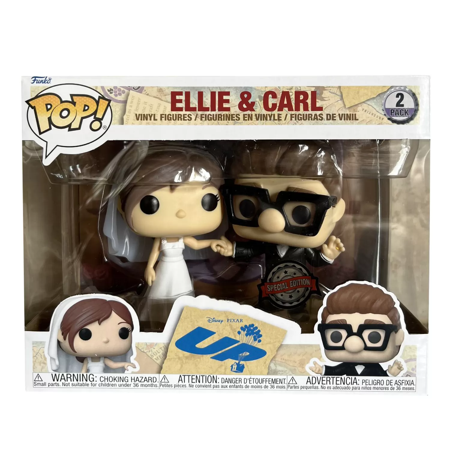 Купить Набор из двух фигурок Funko POP! Disney: Свадьба Карла и Элли  (Wedding Carl & Ellie (Exc)) Вверх! (Up!) (58860) 9,5 см по цене 1  300.00 р в Москве в каталоге интернет