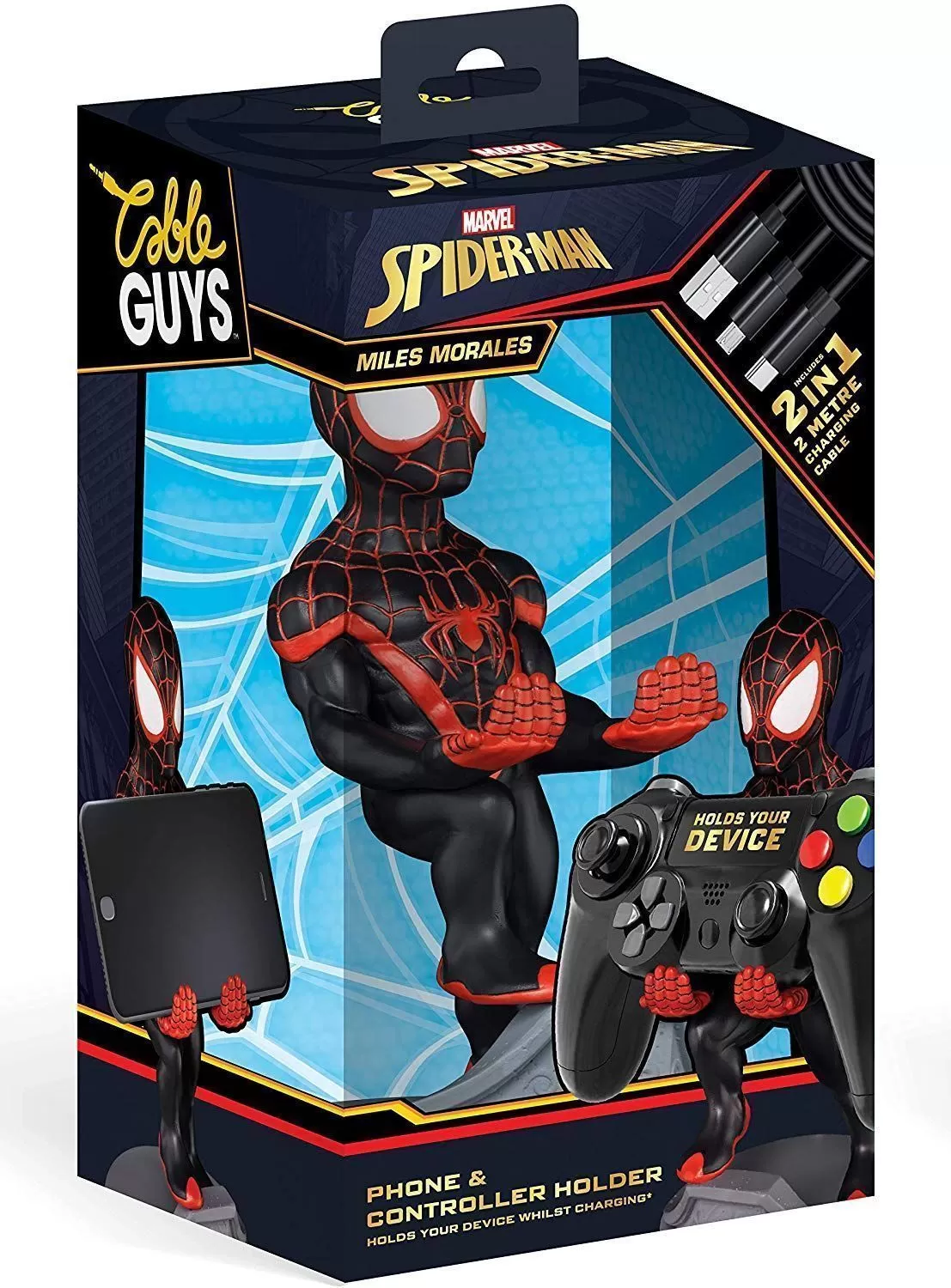 Фигурка подставка для геймпада/телефона Cable Guys: Человек-Паук Майлз  Моралес (Miles Morales Spiderman) Марвел (Marvel) (CGCRMR300132) купить в  Москве по цене 4 560 р в каталоге интернет магазина «NextGame» -  характеристики, сравнение, описание,