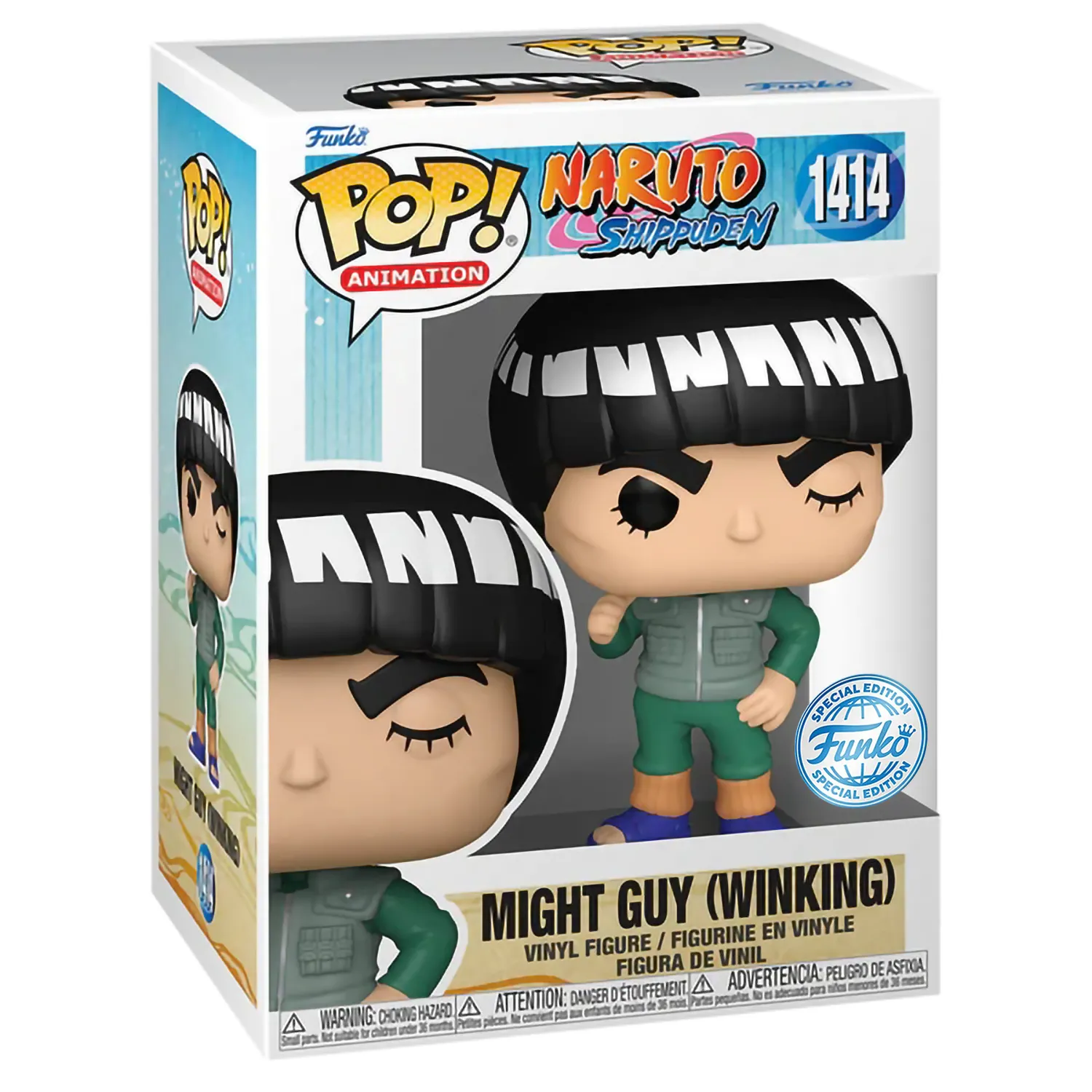 Купить Фигурка Funko POP! Animation: Майто Гай (подмигивает) (Might Guy  (Winking) (Exc)) Наруто: Ураганные хроники (Naruto Shippuden) ((1414)  66328) 9,5 см по цене 2 660 р в Москве в каталоге интернет магазина 