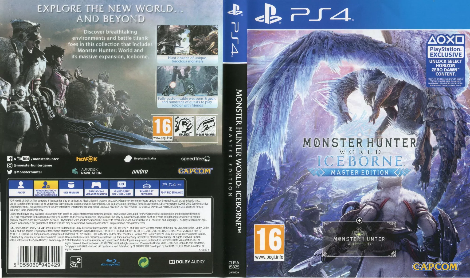 Видеоигра Monster Hunter: World IceBorne Master Edition Русская Версия (PS4)