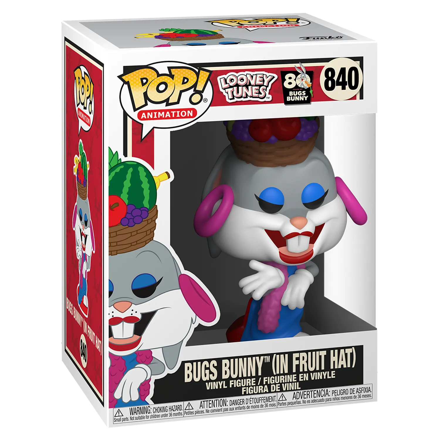 Купить Фигурка Funko POP! Animation: Багз Банни в Фруктовой Шляпе (Bugs  Bunny In Fruit Hat) Луни Тюнз: 80-ти летие Багза Банни (Looney Tunes Bugs  80th) (49161) 9,5 см по цене 2 200