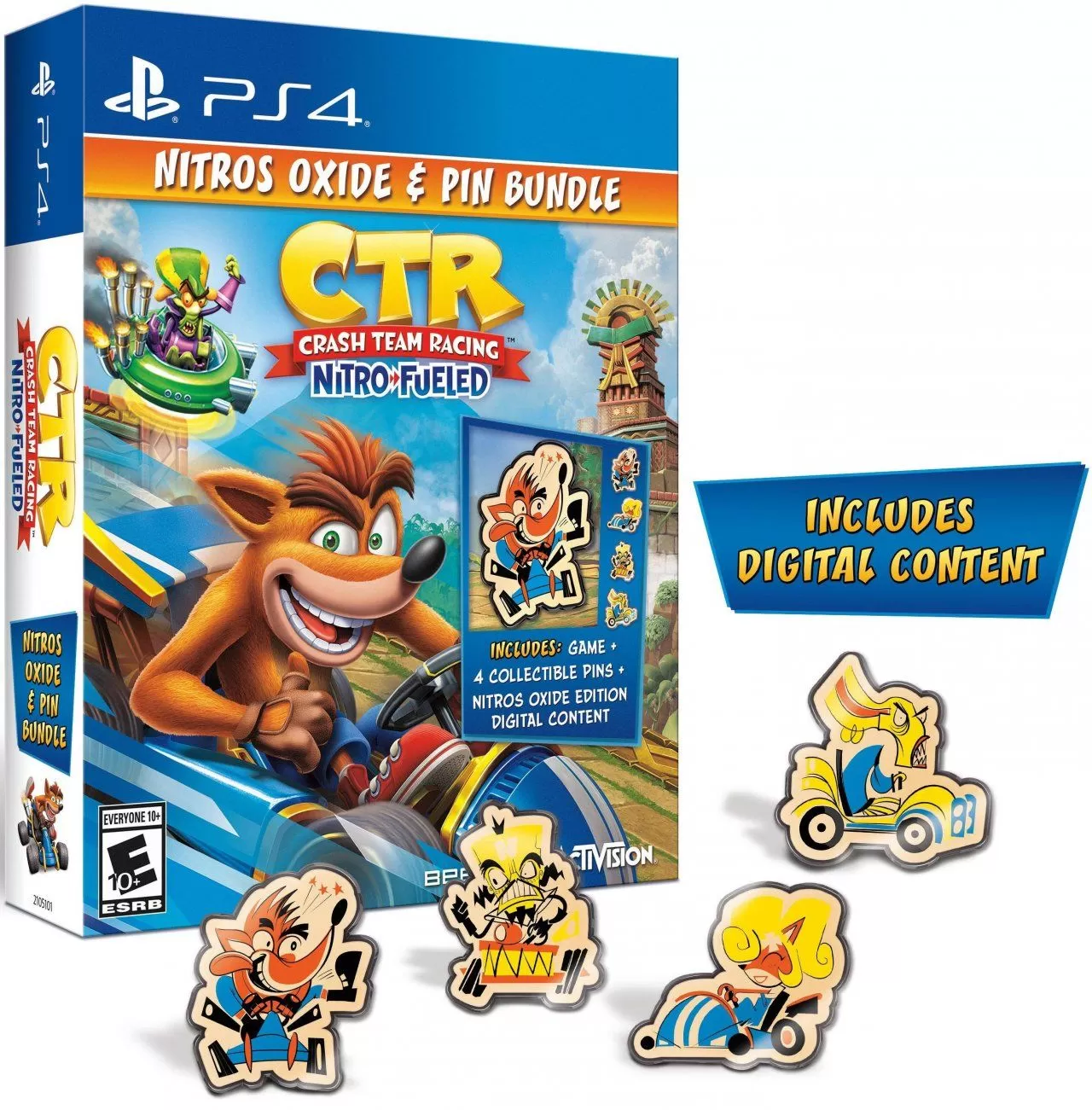 Видеоигра Crash Team Racing: Nitro-Fueled - Nitros Oxide + Pin Bundle  Edition (PS4)