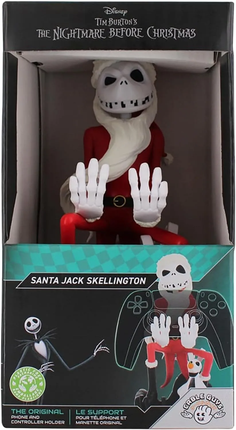 Фигурка подставка для геймпада/телефона Cable Guys: Санта Джек Скеллингтон  (Santa Jack Skellington) Кошмар перед Рождеством (The Nightmare Before  Christmas) 20 см купить в Москве по цене 4 240 р в каталоге интернет