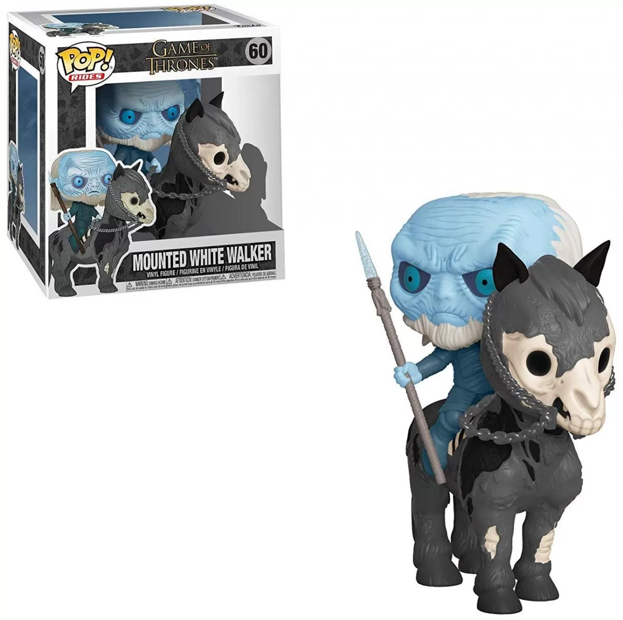 Фигурка Funko POP! Rides: Белый Ходок на Лошади (White Walker on Horse)  Игра престолов 10 Серия (Game of Thrones S10) (37669) 9,5 см