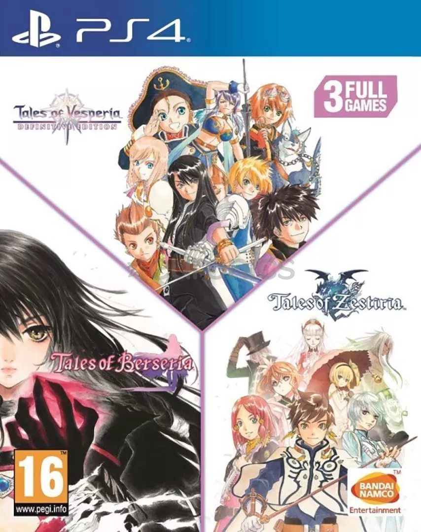 Видеоигра Tales of Vesperia: Definitive Edition + Tales of Berseria + Tales  of Zestiria Compilation Русская Версия (PS4)