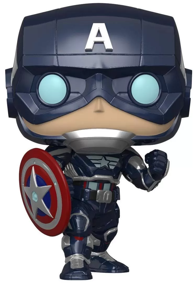 Фигурка Funko POP! Bobble: Мстители Игра (Avengers Game) Капитан Америка  (Captain America) (47757) 9,5 см