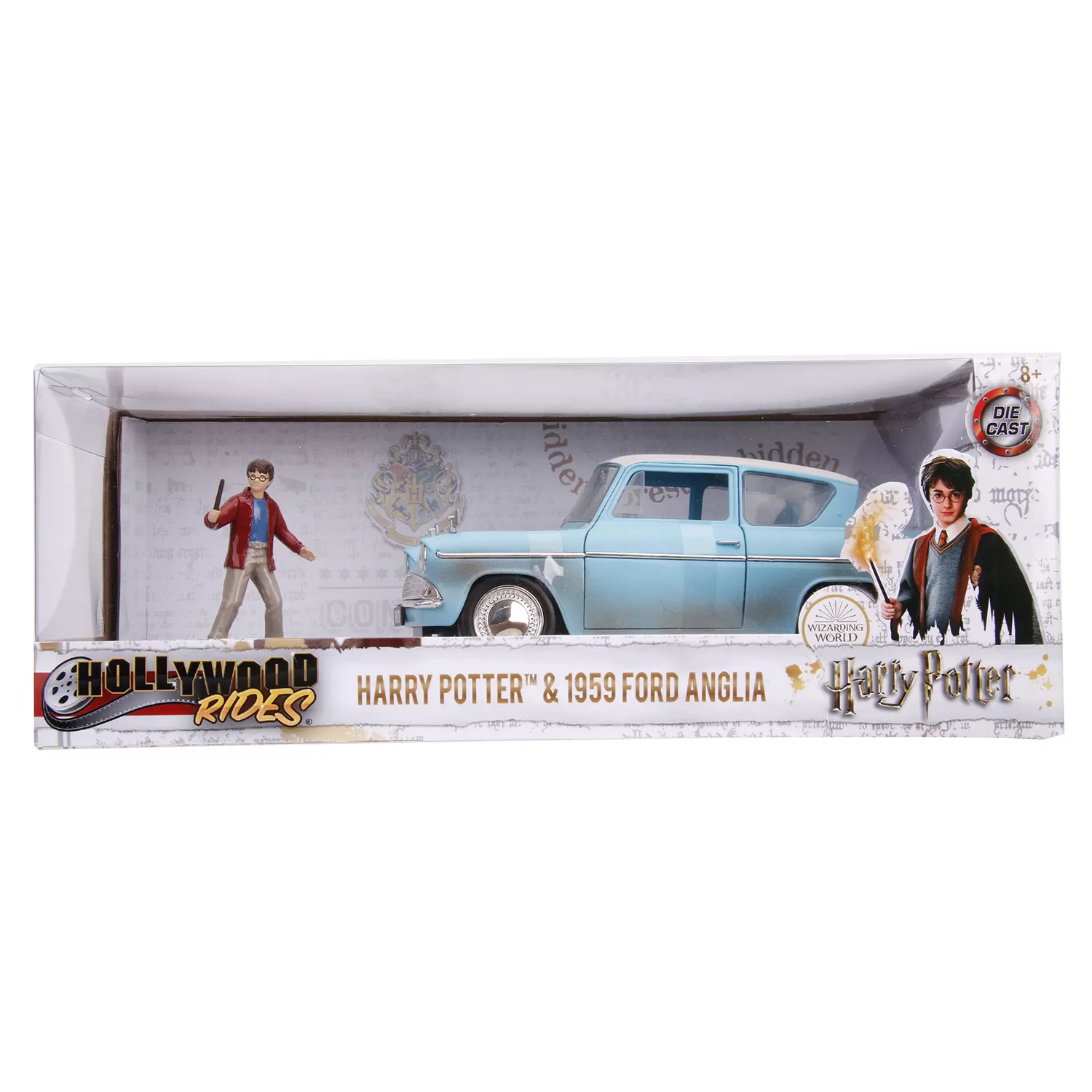 Купить модель машинки с фигуркой jada toys hollywood rides: гарри поттер и  форд англия 1959 года (harry potter & 1959 ford anglia) гарри поттер (harry  potter) (31127) 1:24 в Москве в каталоге