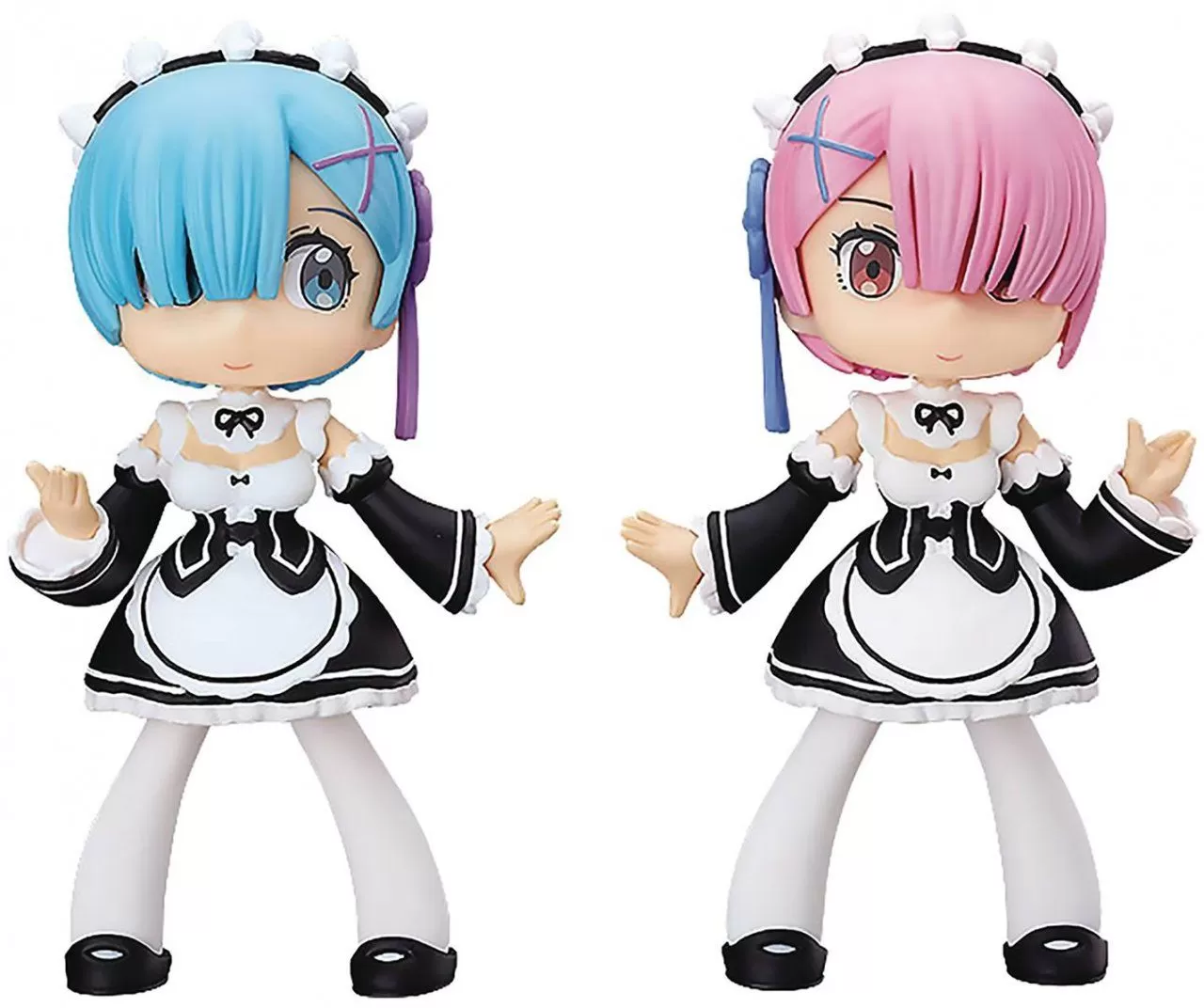 Набор из двух фигурок Good Smile Company Fine Clover: Юрумари Рем и Рам  (Yurumari Rem & Ram) Жизнь с Нуля в Альтернативном Мире (Re:Zero) ...