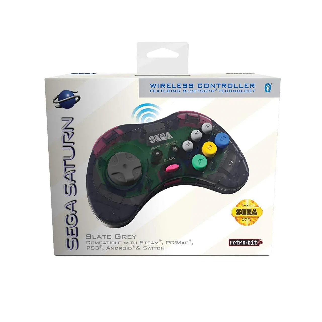 Sega Saturn Wireless Controller Bluetooth Retro Bit SKU 1140070 Switch PC Android PS3 NextGame
