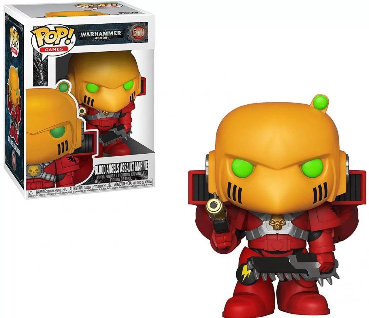 Фигурка Funko POP! Vinyl: Кровавые Ангелы Космодесантник (Blood Angels  Assault Marine) Вархаммер 40000 (Warhammer 40K) (38325) 9,5 см