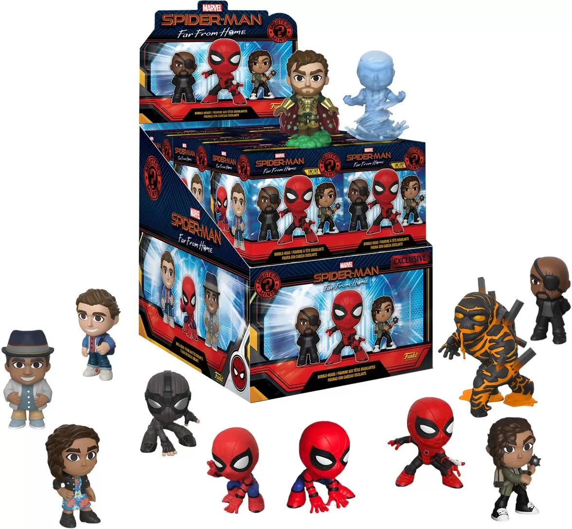 Фигурка Funko Mystery Minis: Слепой выбор 1/12 Человек-паук: Вдали от дома  (Spider-Man: Far From Home) (12PC PDQ (Exc2)) (39353) 4 см купить в Москве  по цене 590 р в каталоге интернет магазина «