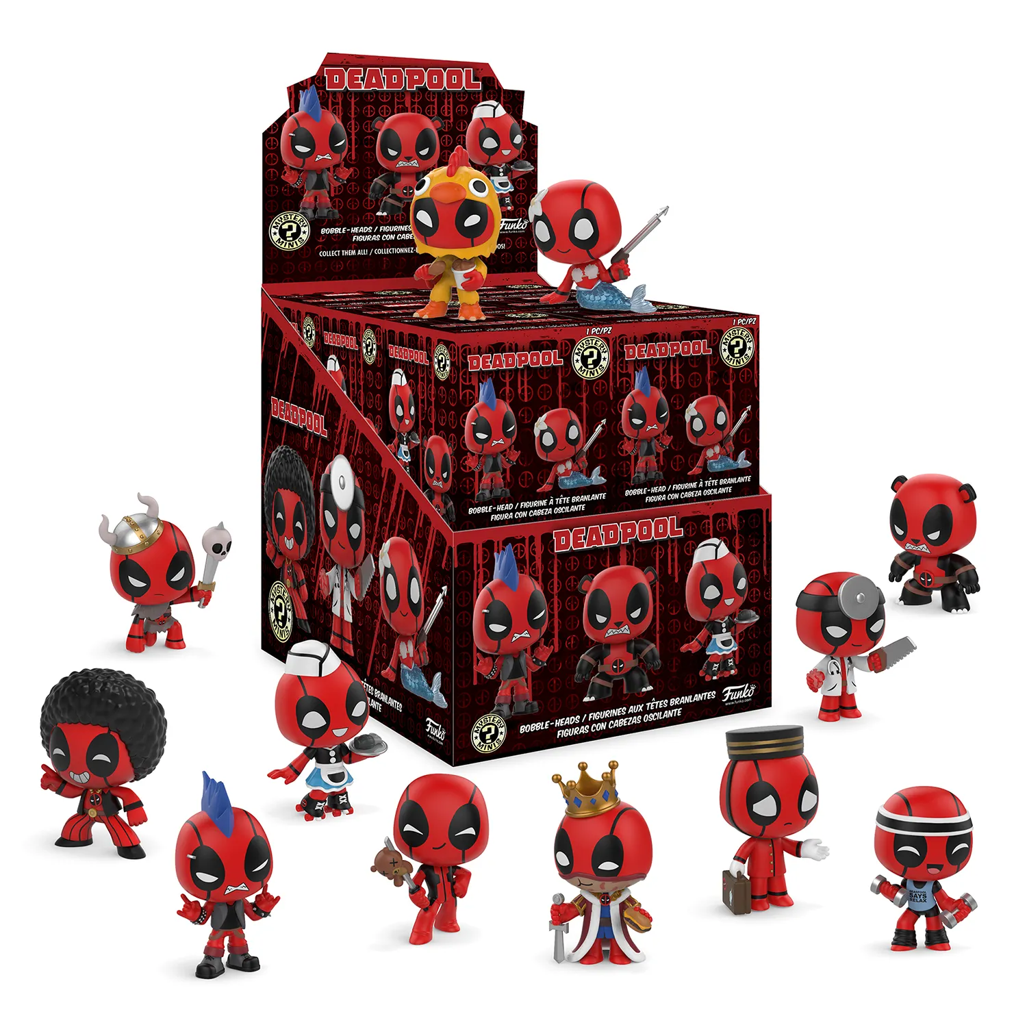 Фигурка Funko Mystery Minis: Случайный герой 1/12 Время Игры (Playtime)  Марвел: Дэдпул (Marvel Deadpool) (30975) 8 см