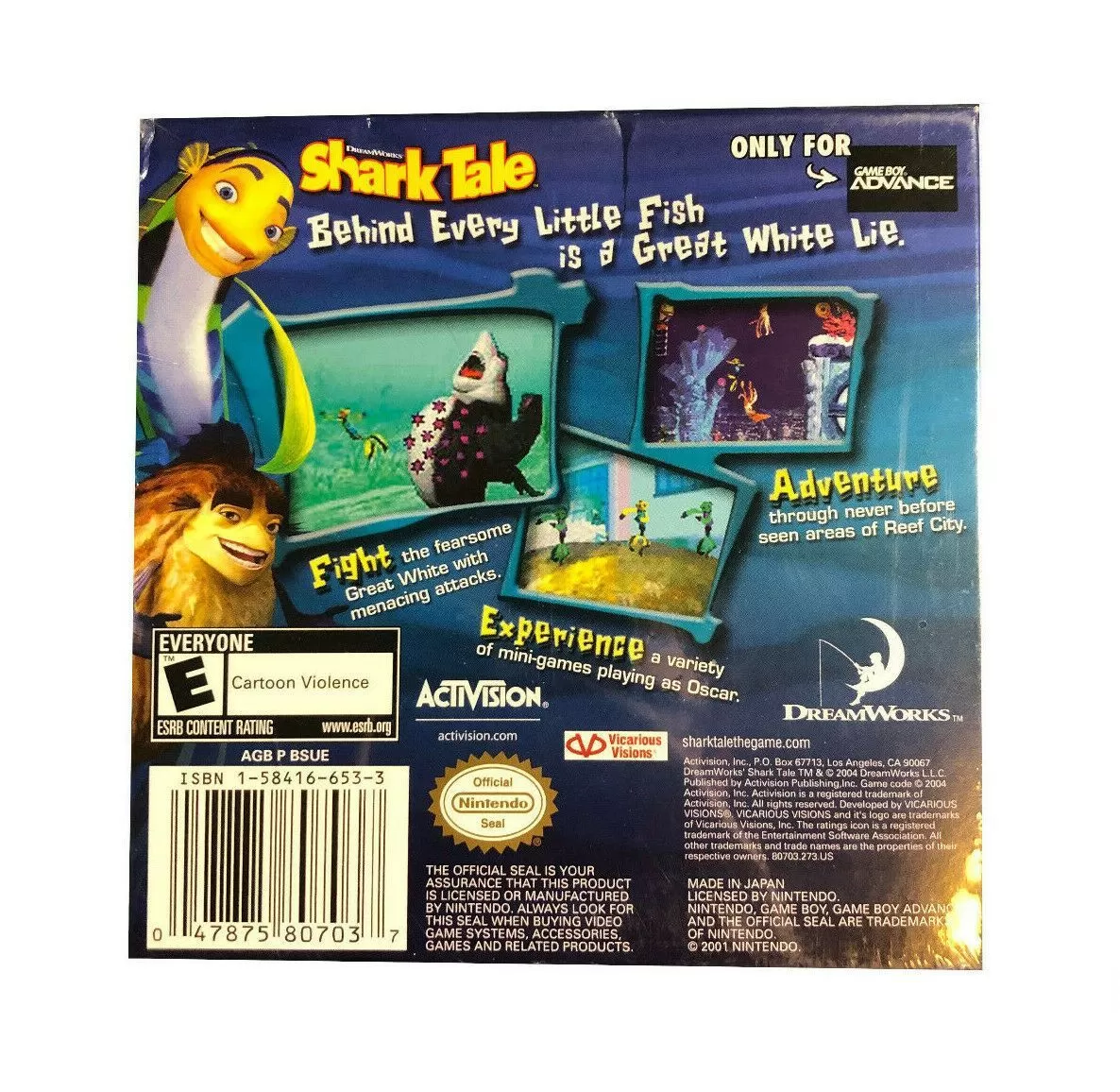 Подводная Братва (Shark Tale) Русская Версия (GBA) купить в Москве по цене  520 р в каталоге интернет магазина «NextGame» - характеристики, сравнение,  описание, скидки, доставка