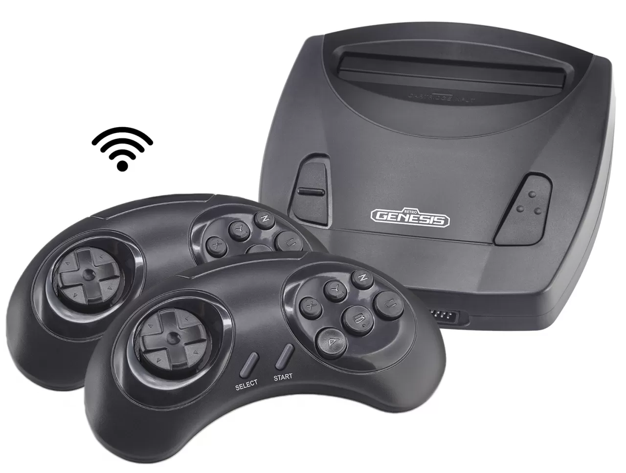 Игровая приставка 8 bit Retro Genesis Junior Wireless (300 в 1) + 300  встроенных игр + 2 беспроводных геймпада + AV кабель (Черная) 8 bit, Денди  (Dendy) - купить в Москве недорого - NextGame