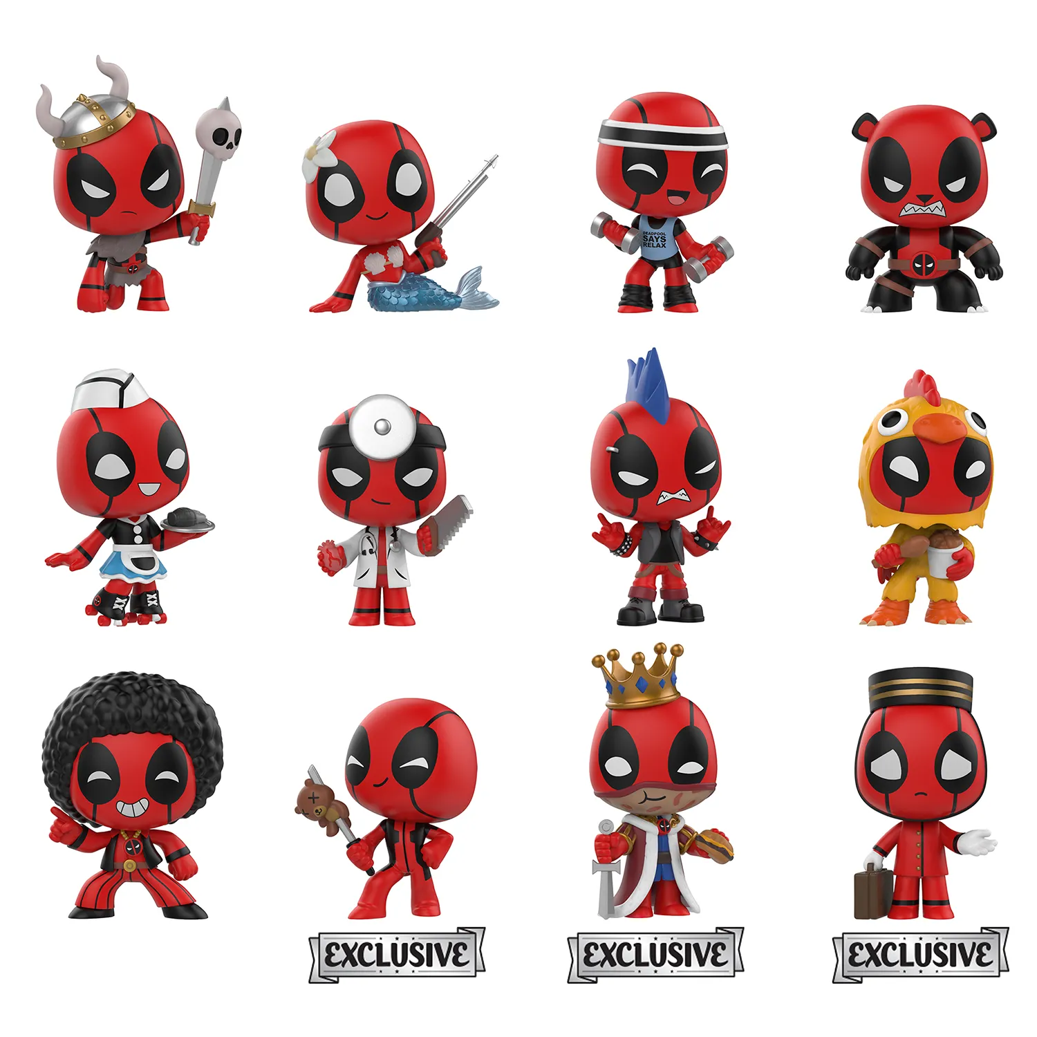 Фигурка Funko Mystery Minis: Случайный герой 1/12 Время Игры (Playtime)  Марвел: Дэдпул (Marvel Deadpool) (30975) 8 см