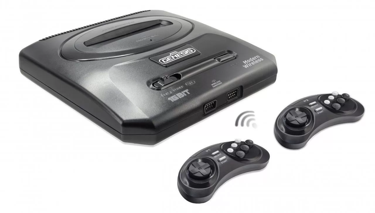 Купить Игровая приставка 16 bit Sega Retro Genesis Modern Wireless (225 в  1) + 225 встроенных игр + 2 беспроводных геймпада (Черная) по цене 4 110 р  в Москве в каталоге интернет магазина NextGame - характеристики, сравнение,  наличие, доставка