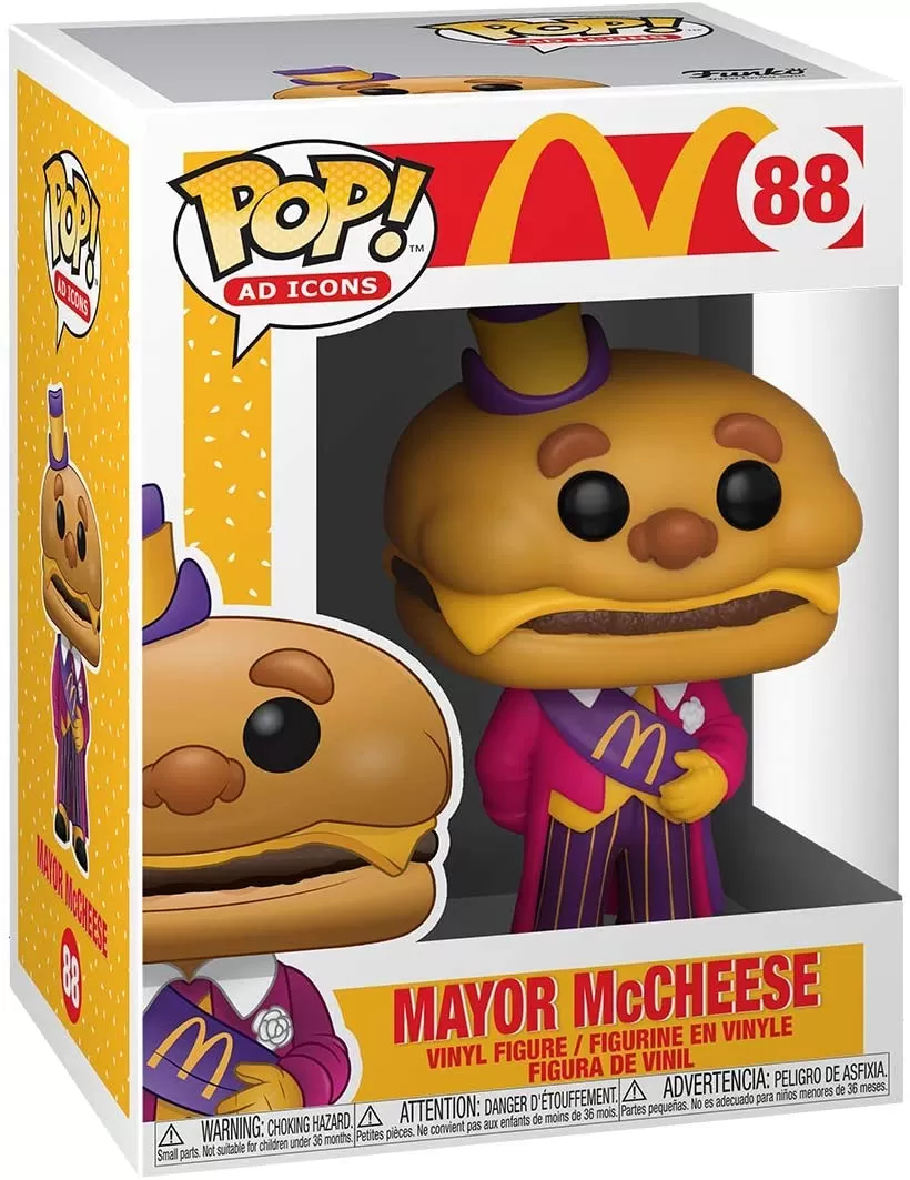 Купить Фигурка Funko POP! Ad Icons: Мэр МакЧиз (Mayor McCheese) Макдоналдс ( McDonalds) (45725) 9,5 см по цене 1 300 р в Москве в каталоге интернет  магазина 