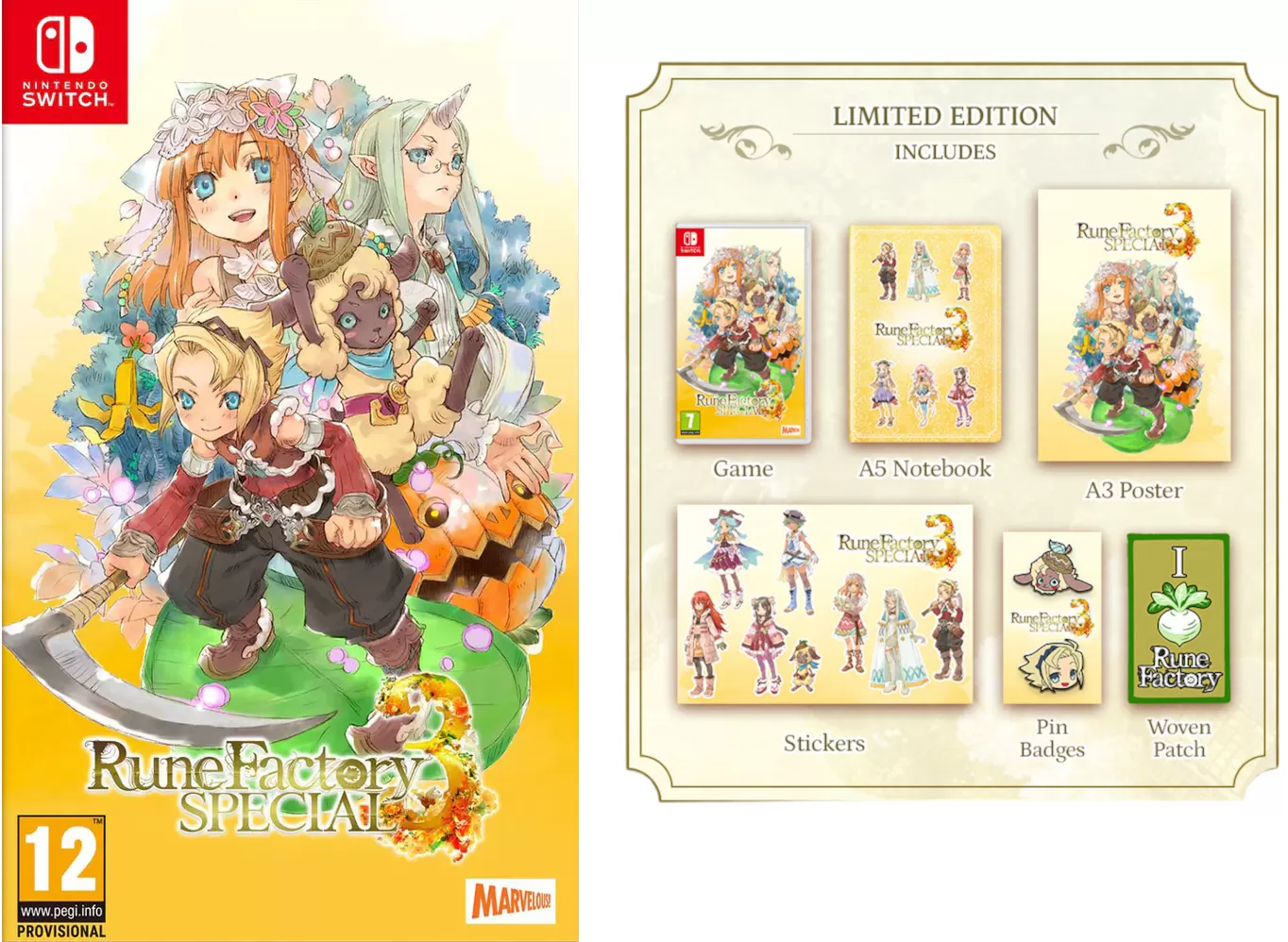 (12+) Rune Factory 3 Special (Nintendo Switch)