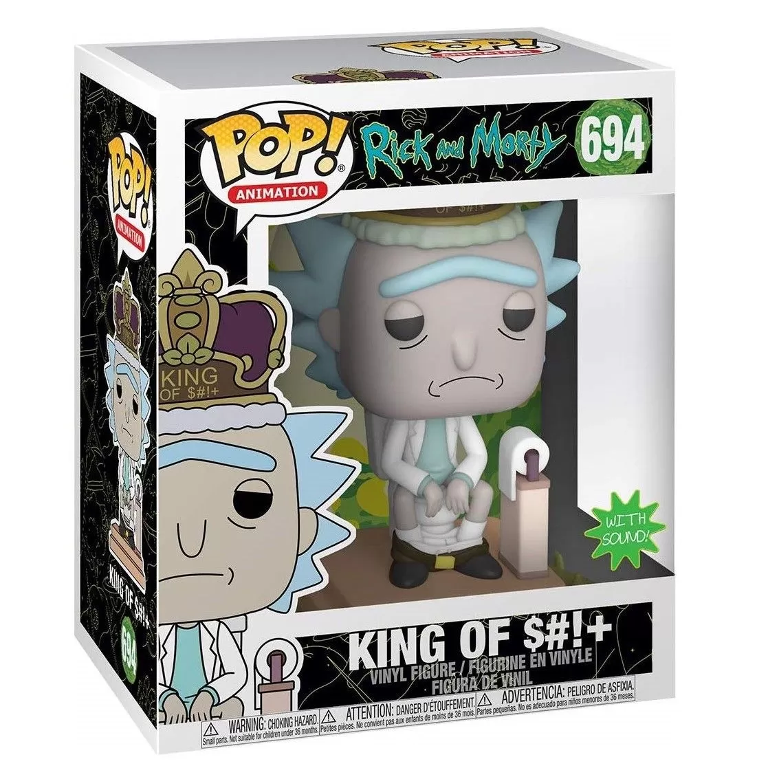 Фигурка Funko POP! Deluxe: Рик и Морти (Rick and Morty) Король $#!+ со  звуком (King of $#!+ w/Sound) (45437) 9,5 см купить в Москве по цене 1 290  р в каталоге интернет