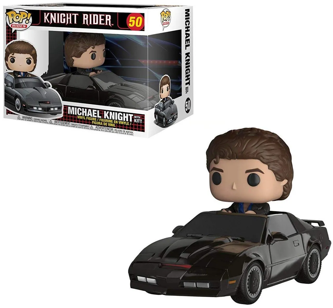 Фигурка Funko POP! Rides: Рыцарь дорог и КИТТ (Knight w/ Kitt) Рыцарь дорог  (Knight Rider) (32721) 9,5 см