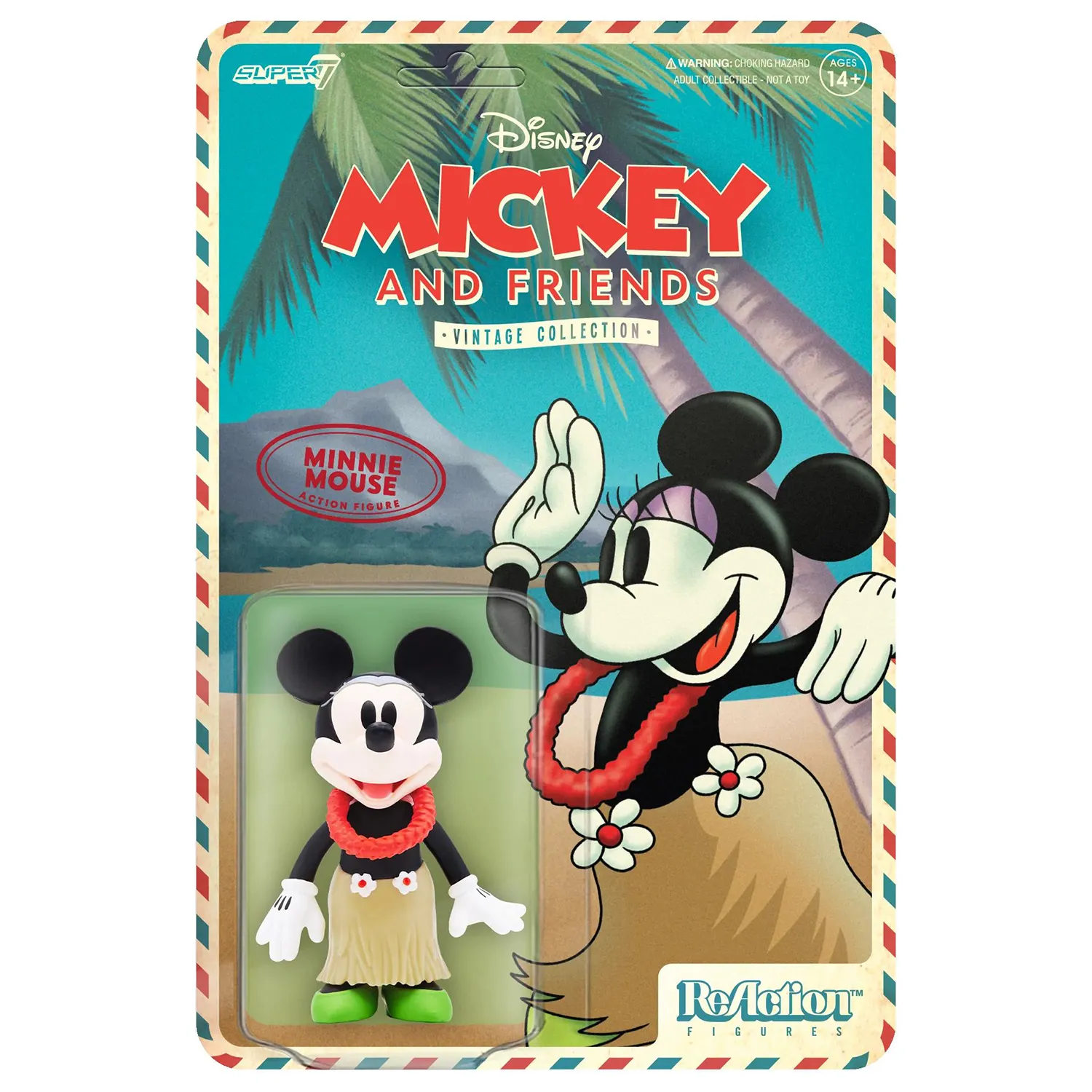 Подвижная фигурка Super7 ReAction figures: Минни Маус (Minnie Mouse) Дисней  Гавайские Каникулы (Disney Hawaiian Holiday) (DISNW02-MNM-01) 9,5 см купить  в Москве по цене 2 910 р в каталоге интернет магазина «NextGame» -