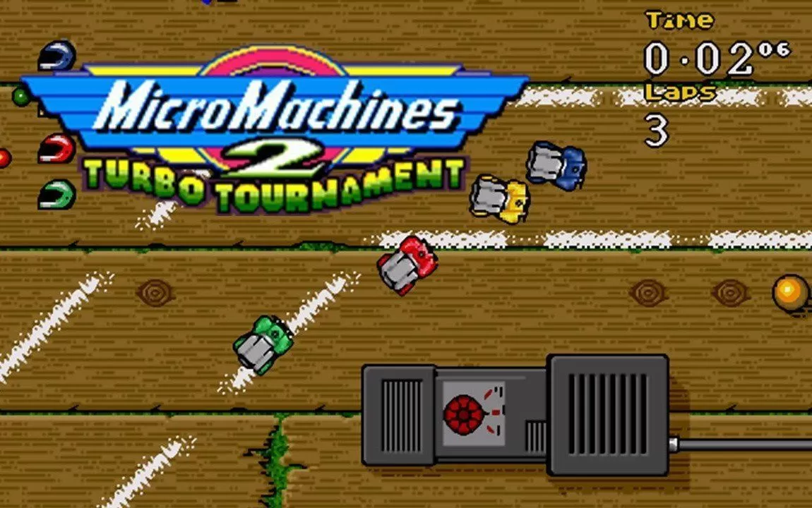 Купить картридж Гонки на машинах 2: Турбо состязание (Micro Machines 2:  Turbo Tournament) Русская версия (16 bit) для Сеги