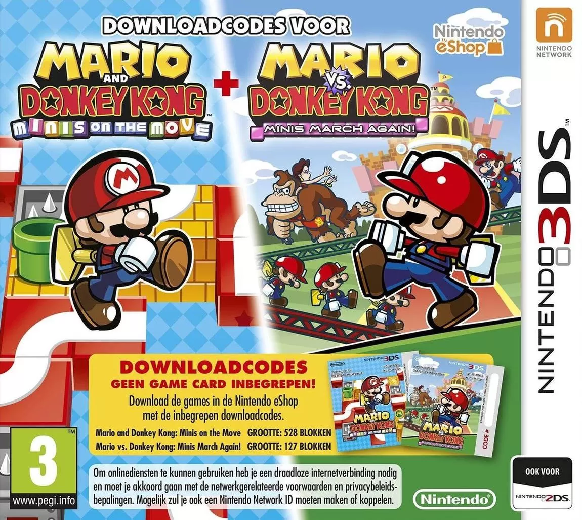 Игра Mario and Donkey Kong Move Double Pack Код на загрузку (Nintendo 3DS)